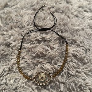 Evil eye adjustable bracelet
